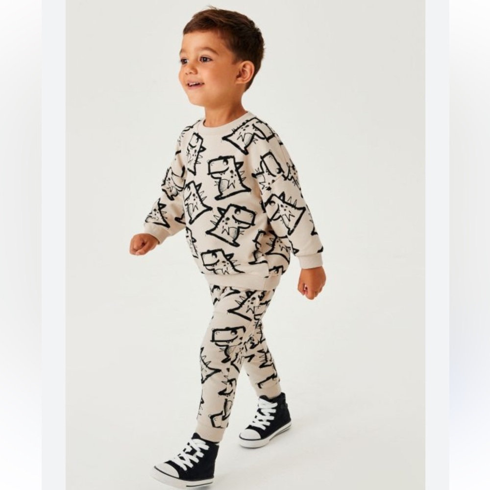 Kids Dinosaur 100% cotton pants and sweatshirt set size 3T